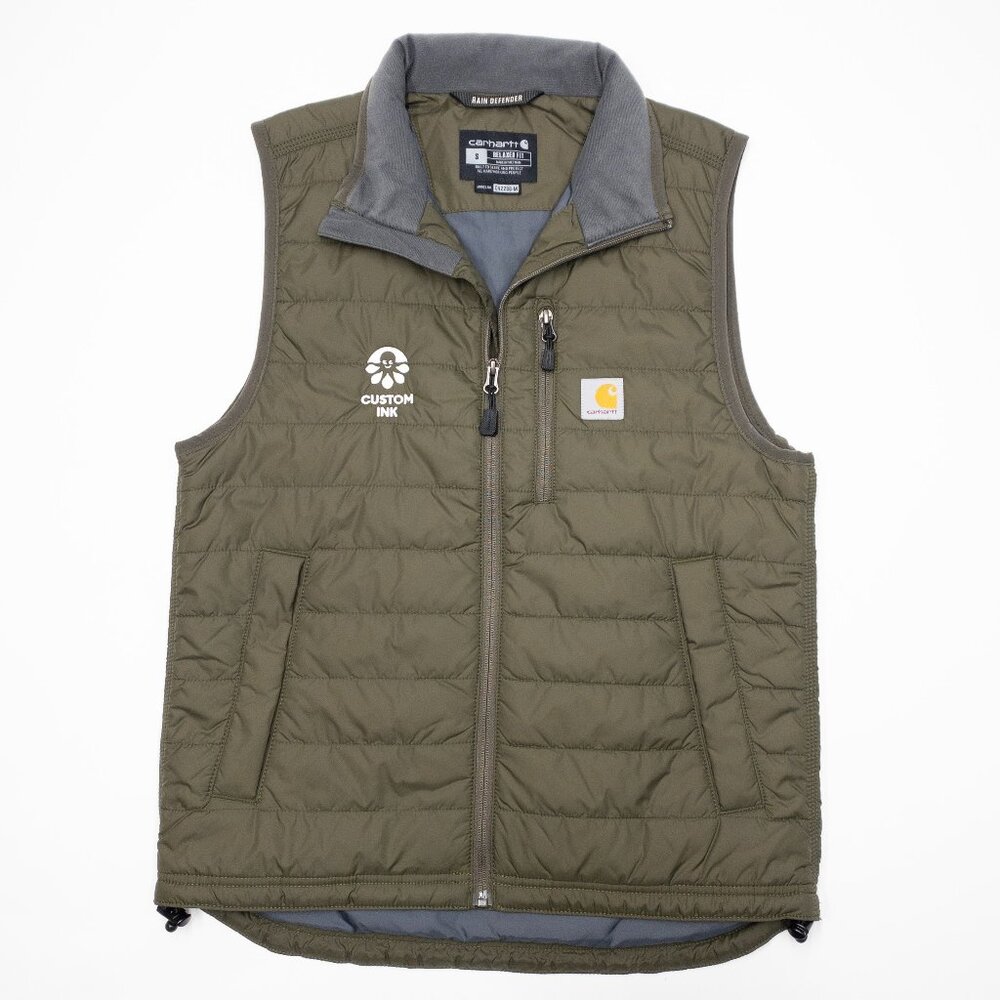 Carhartt Rain Defender Puffer Vest Mens Small Relaxed Fit Quilted Nylon Full Zip